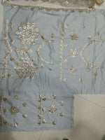 Thumbnail for Jyoti Fashion Glamorous Grey Zari With Paper Mirror Embroidered Net Lehenga Choli with Dupatta - Distacart