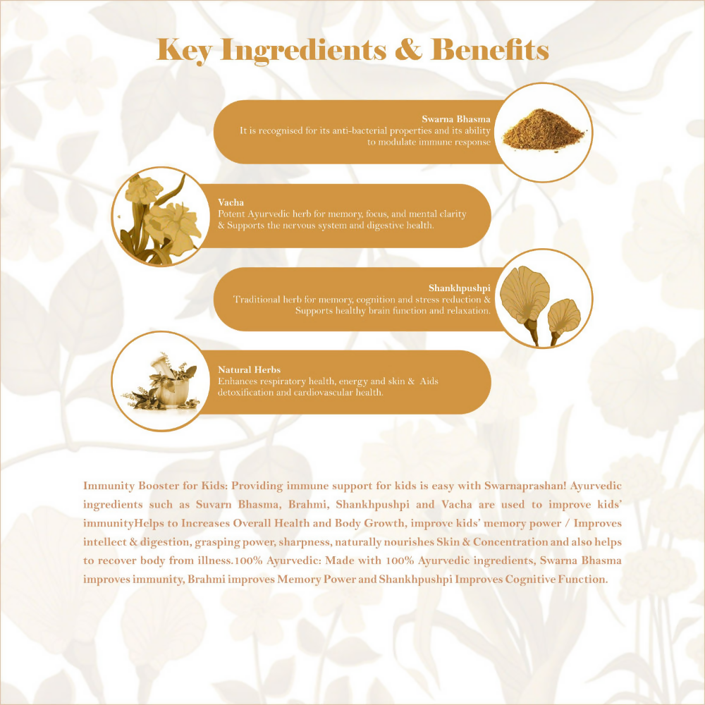 Swarnakayu Swarrnaprashan With Swarna Bhasma & Brahmi Ghritam - Distacart