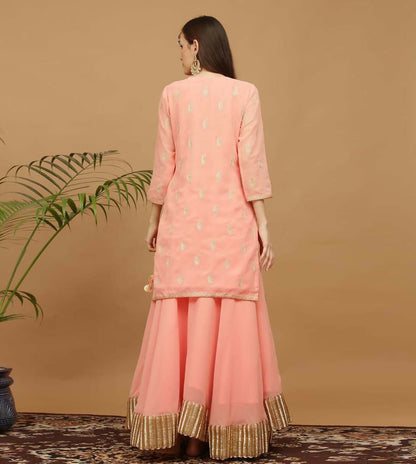 Joban Fashion Lite Beige Georgette Lehenga Set - Distacart