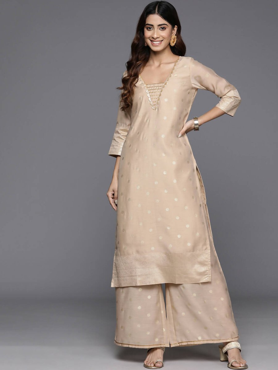 Ahalyaa Women's Traditional wear Kurta Set - Tan - Distacart