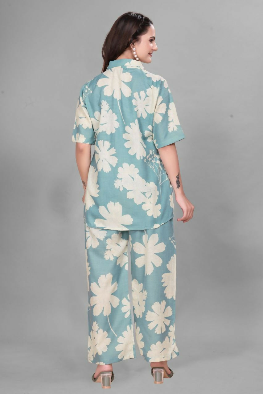 Preksha Creation Cotton Floral Print Kurta Set Co-Ord Set