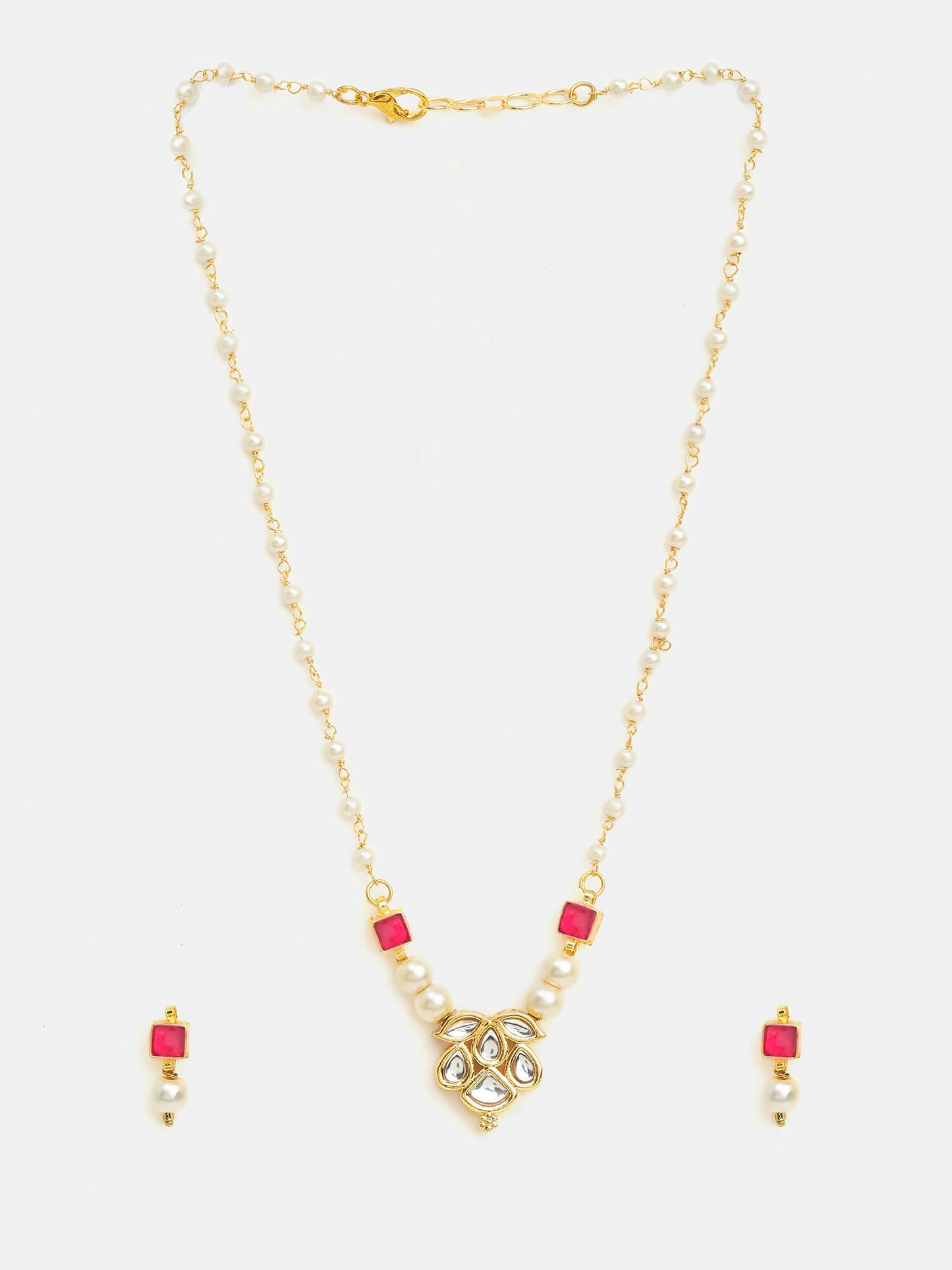 Ruby Raang Rani Pearl Haar Set - Distacart