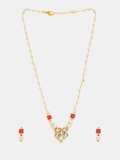 Ruby Raang Rani Pearl Haar Set - Distacart