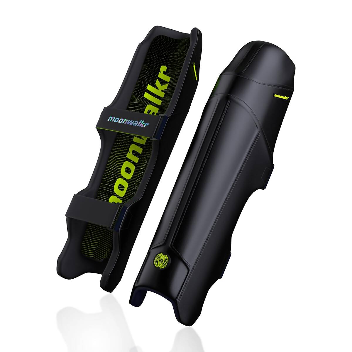 Moonwalkr Leg Guard 2.0 Cricket Batting Pads - Black (Extra Small) - Distacart