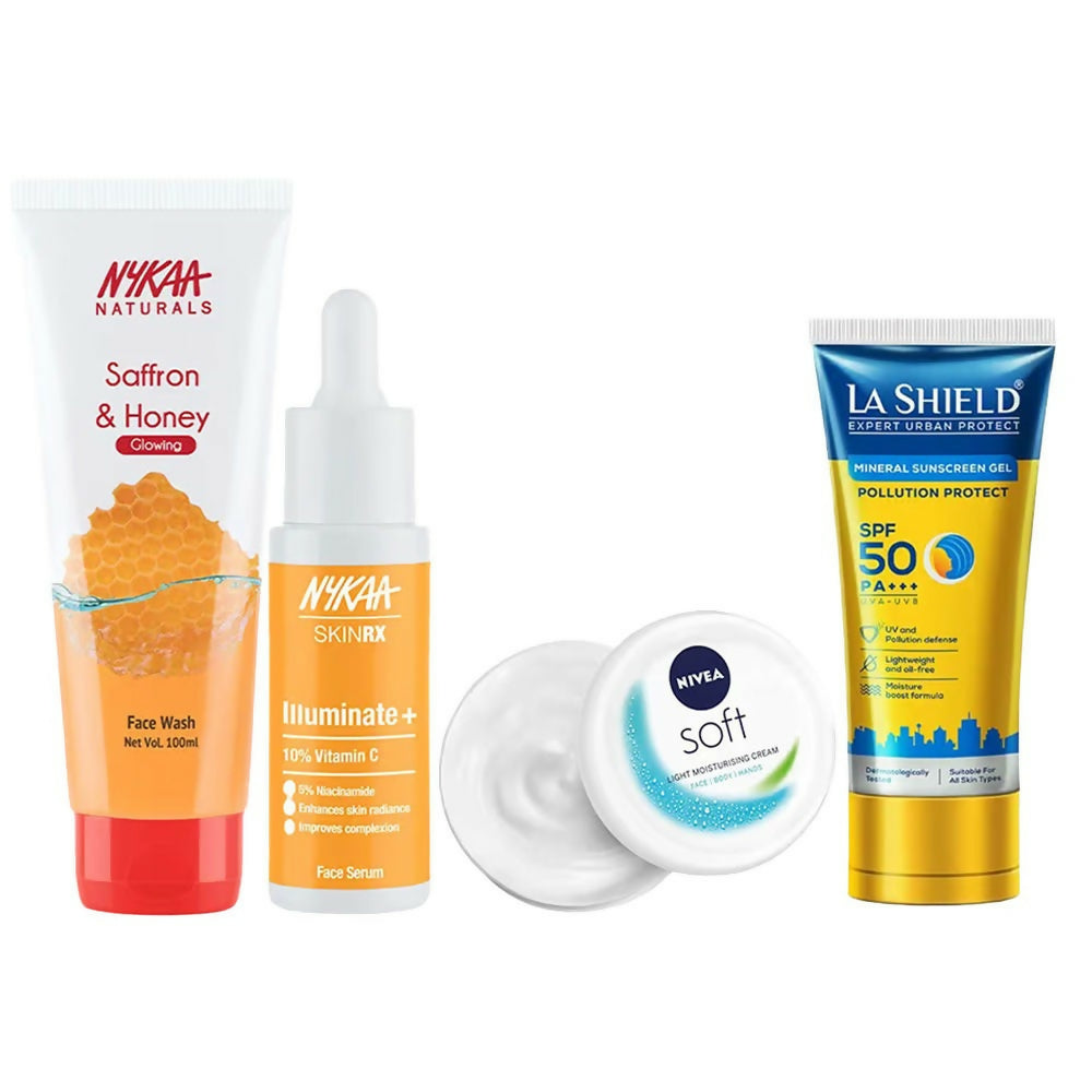 Dista CSMS (Cleanser, Serum, Moisturizer, Sunscreen) Glow Combo - Distacart