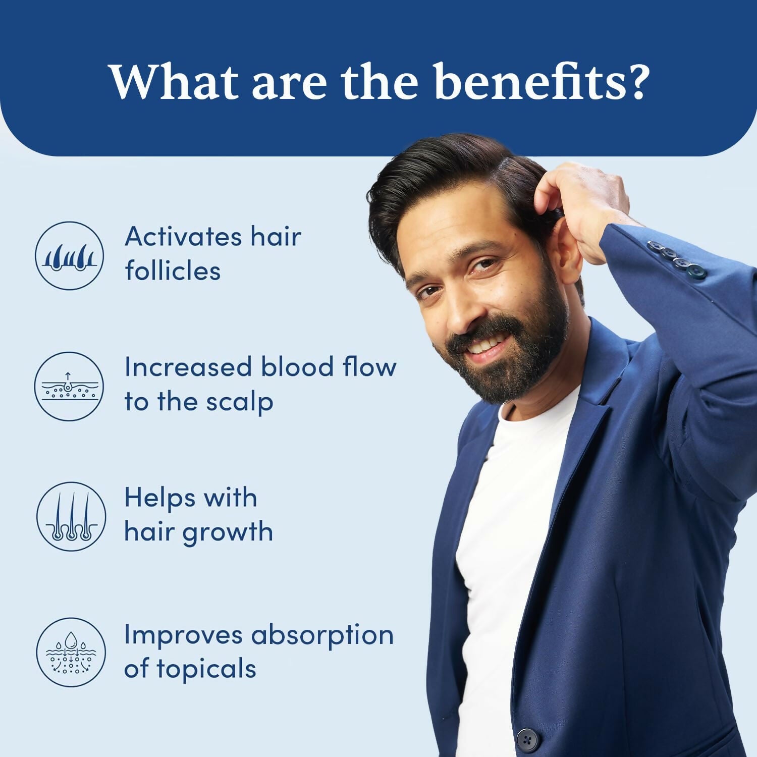 Man Matters Derma Roller 1.00 mm With 540 Titanium Alloy Needles - Promotes Beard Growth & Reduces Acne Scars - Distacart