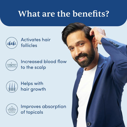 Man Matters Derma Roller 1.00 mm With 540 Titanium Alloy Needles - Promotes Beard Growth & Reduces Acne Scars - Distacart