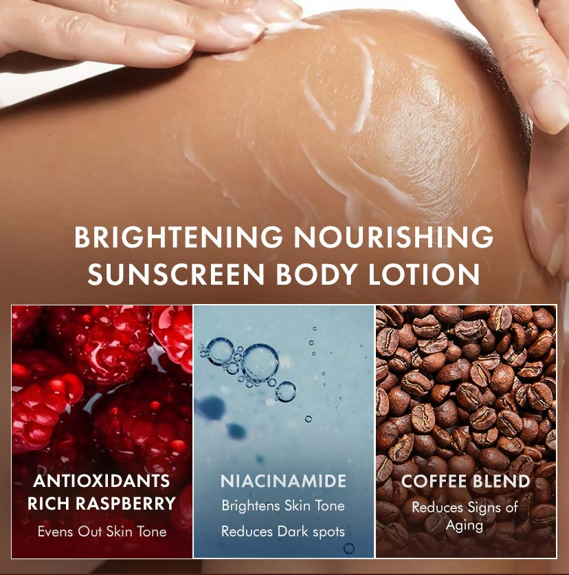 mCaffeine Brightening Raspberry Rush Body Wash & Serum Lotion - Distacart