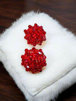 Thumbnail for Inhanns Small Statement Studs Earrings - Red - Distacart