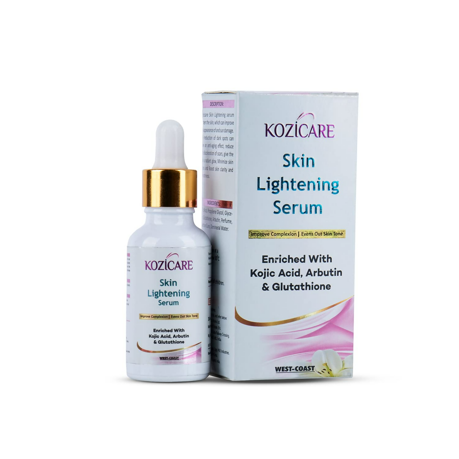 Healthvit Kozicare Skin Lightening Serum - Distacart