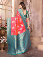 Thumbnail for Joban Fashion Pink Banarasi Soft Silk Woven Saree