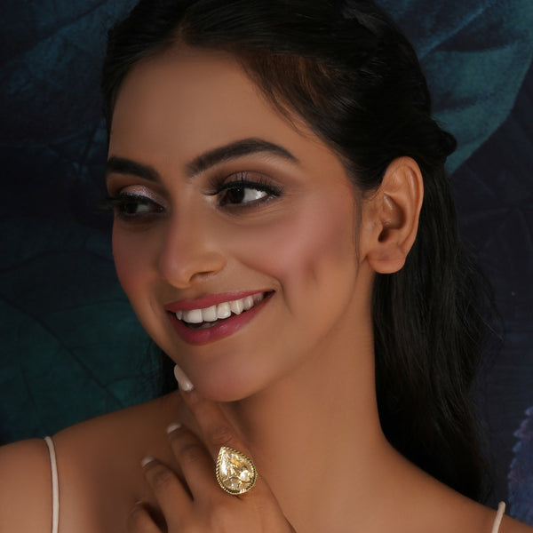 Kundan Ring (gold) - Ruby Raang - Distacart