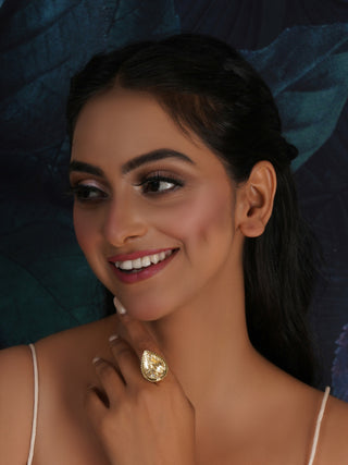 Kundan Ring (gold) - Ruby Raang - Distacart