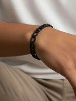 Thumbnail for NVR Men's Rhodium Plated Cuff Bracelet - Distacart