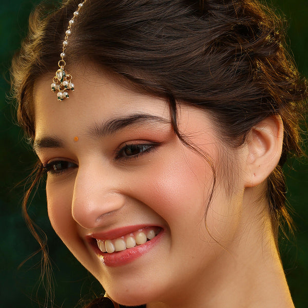 Ruby Raang Kundan Kala Maang Tikka - Distacart