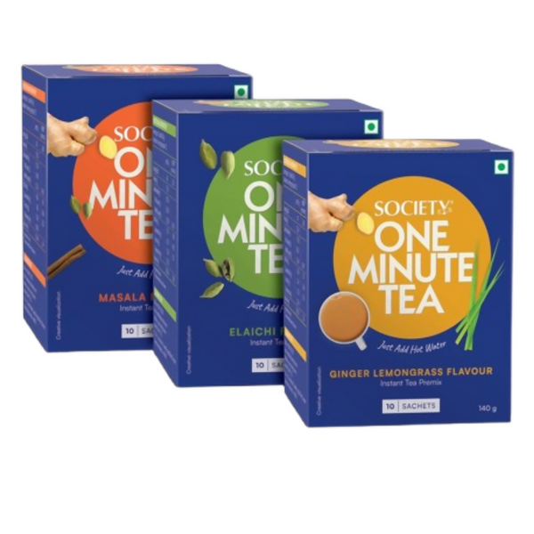 Society OMT Masala&OMT Elaichi&OMT Ginger Lemongrass Flavour Tea Premix Combo - Distacart