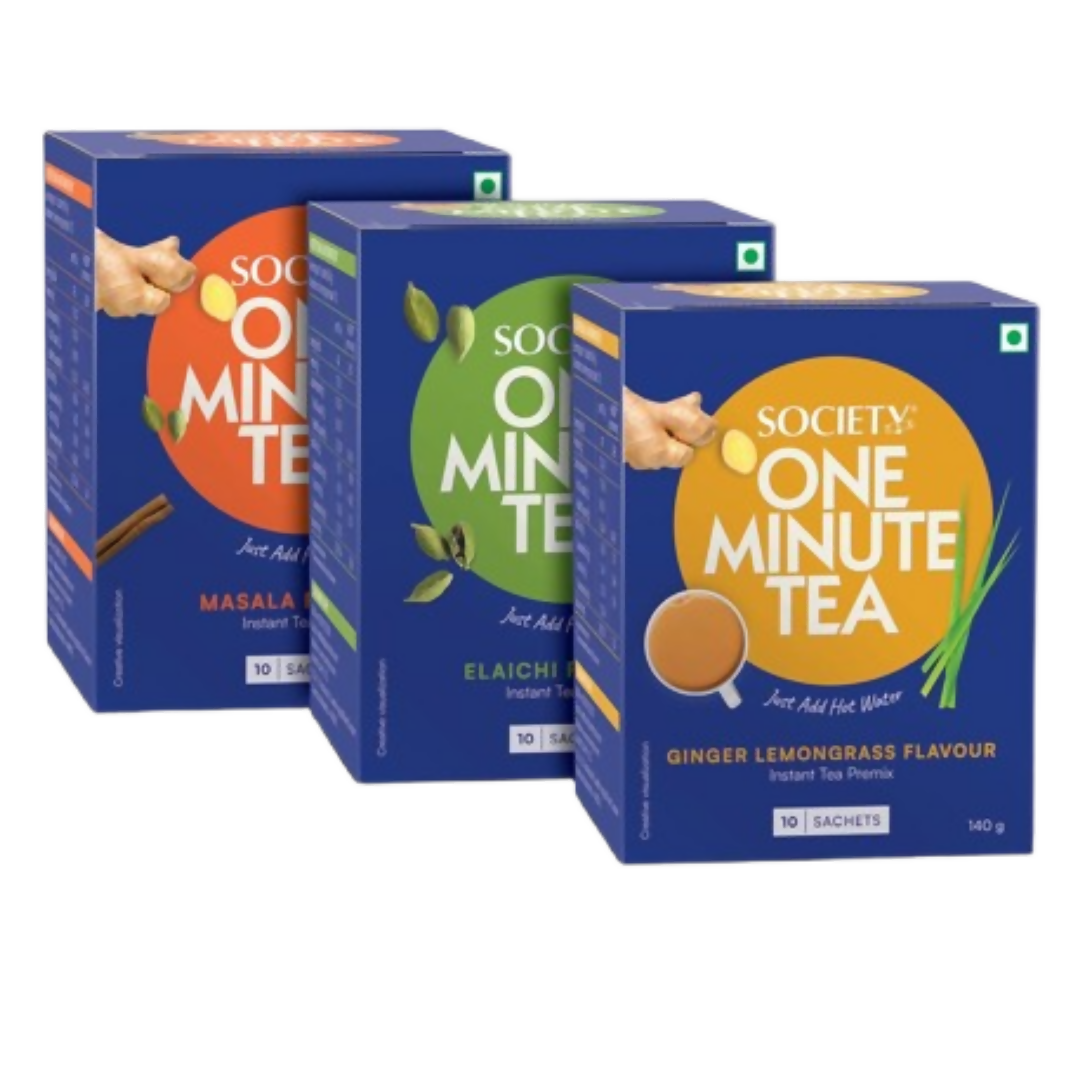 Society OMT Masala&OMT Elaichi&OMT Ginger Lemongrass Flavour Tea Premix Combo - Distacart