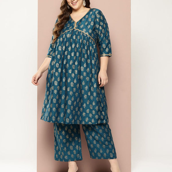 Sztori Plus Size Ethnic Motifs Kurta Set - Distacart