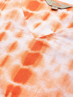 Thumbnail for Anouk Women Orange Dyed Pure Cotton Kurta with Trousers - Distacart
