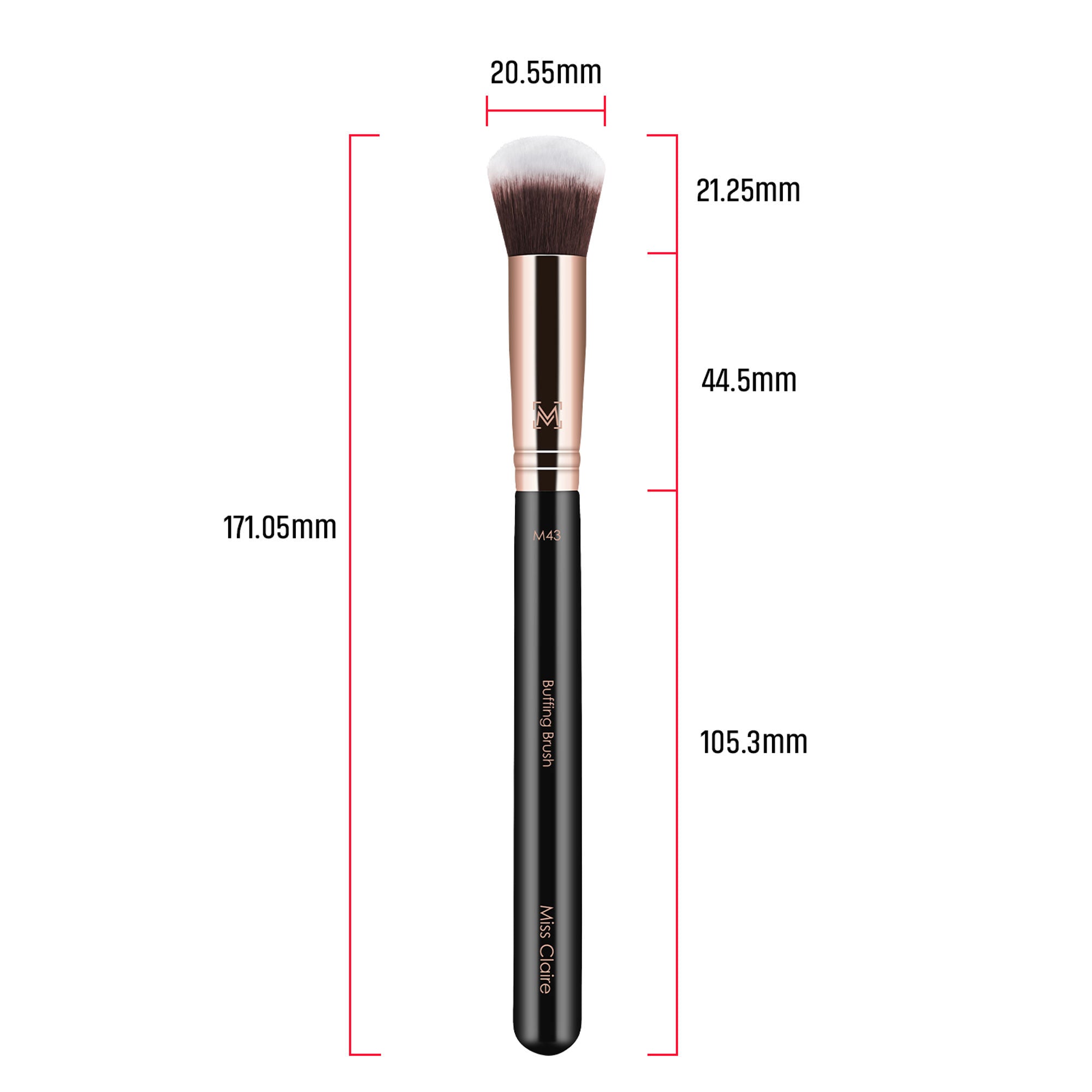 Miss Claire M43 - Buffing Brush - Rose Gold