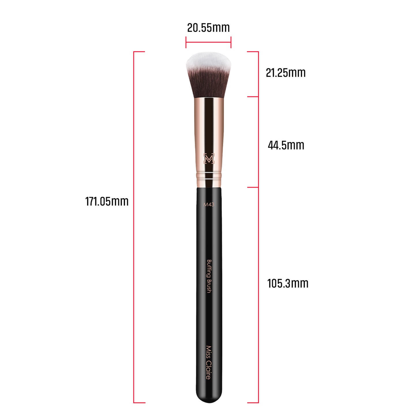 Miss Claire M43 - Buffing Brush - Rose Gold - Distacart