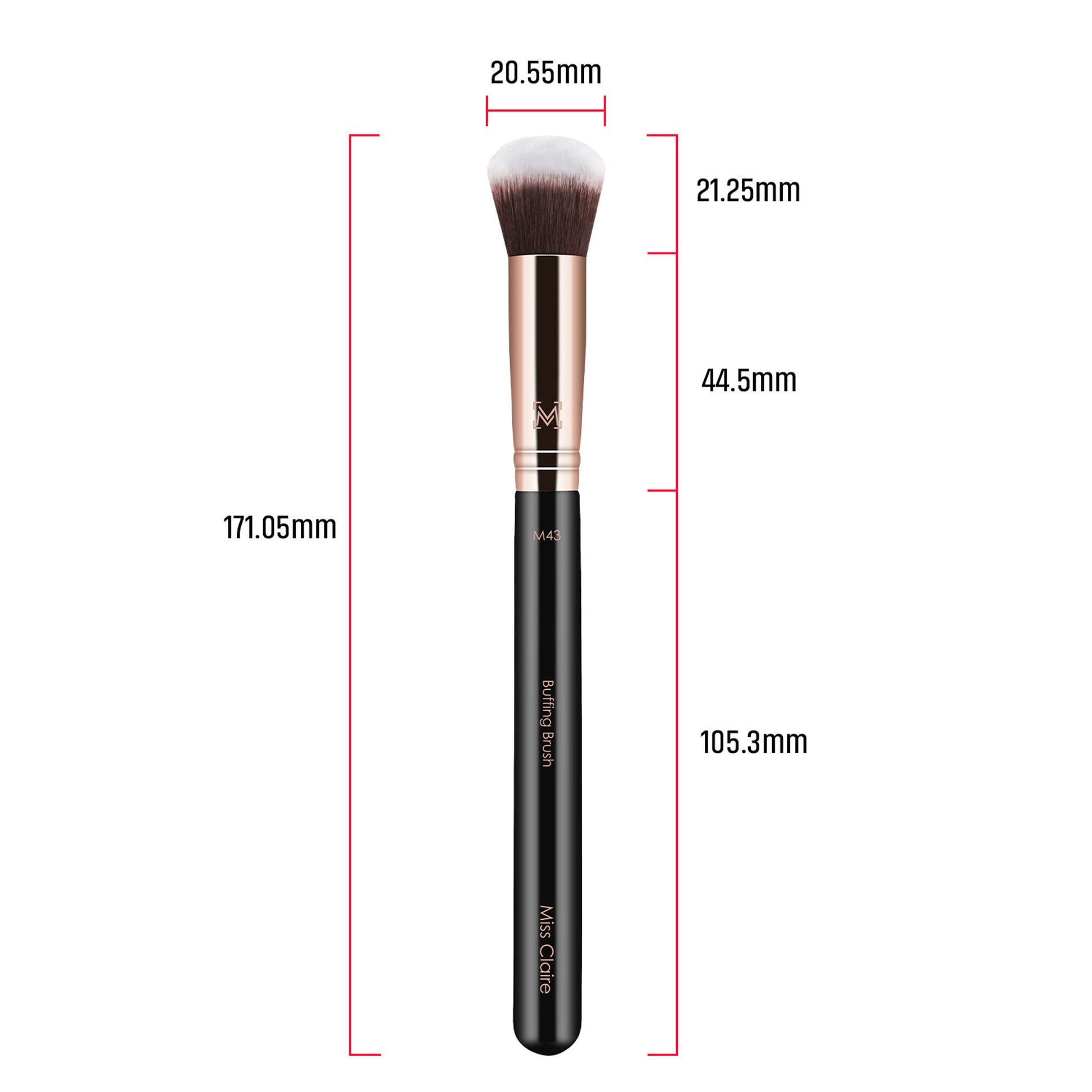 Miss Claire M43 - Buffing Brush - Rose Gold - Distacart