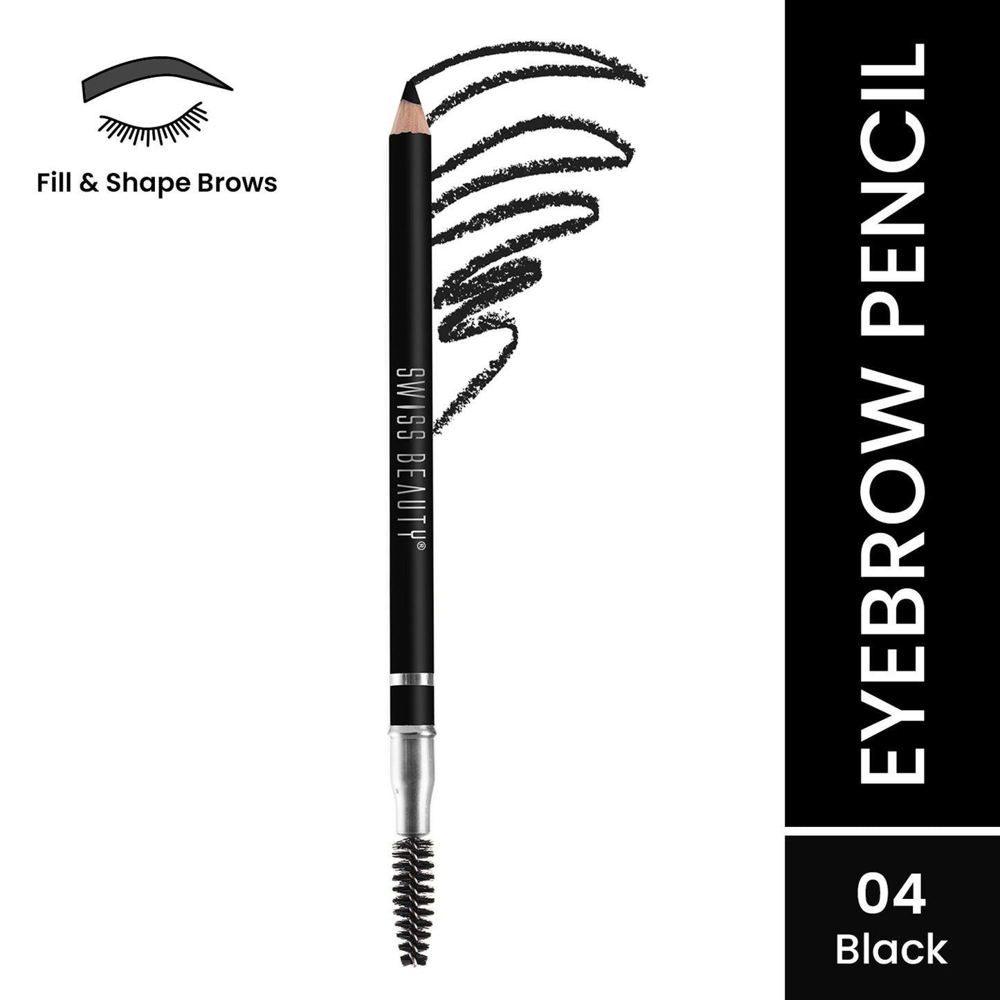 Swiss Beauty Brow Definer Pencil - 04 Black