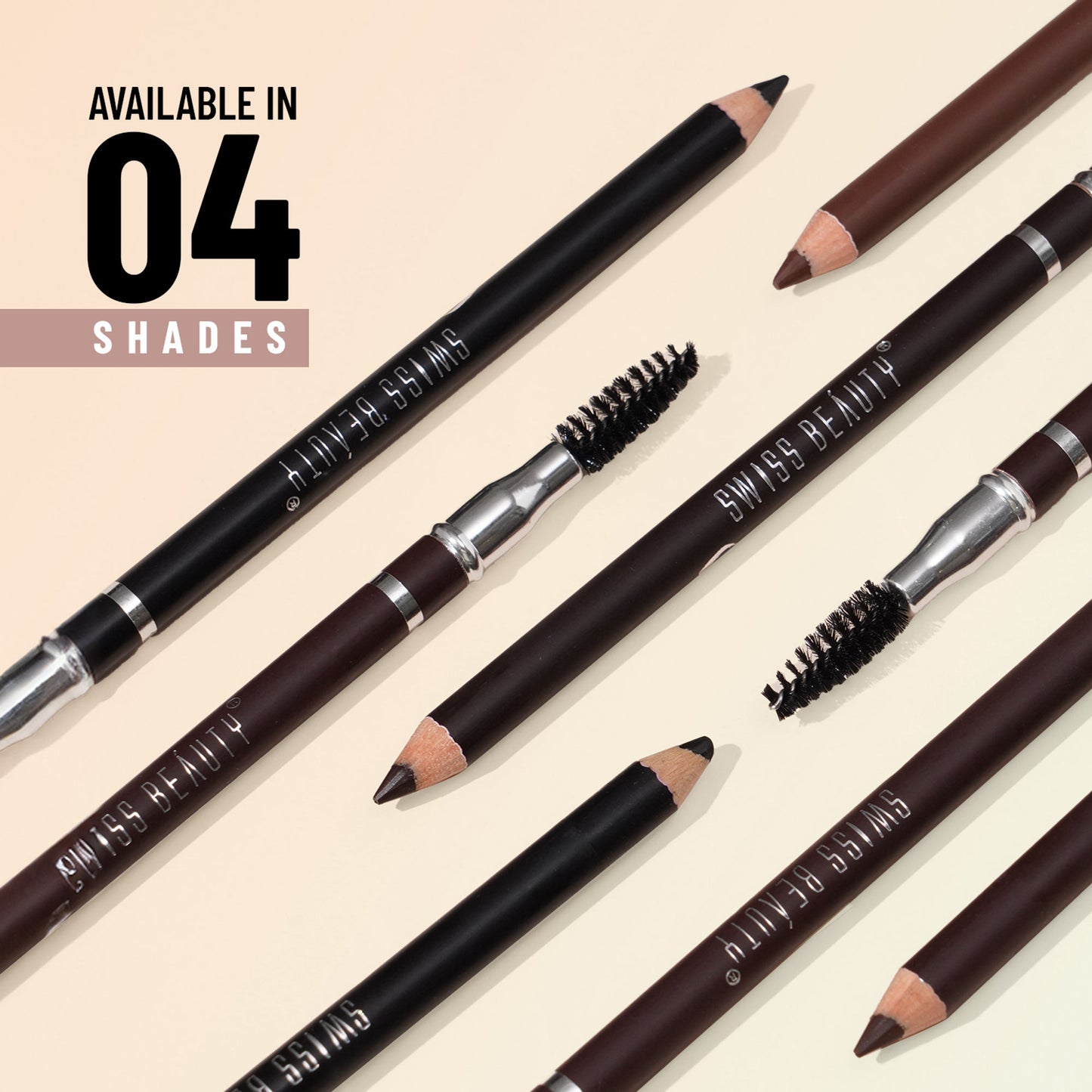 Swiss Beauty Brow Definer Pencil - 04 Black - Distacart