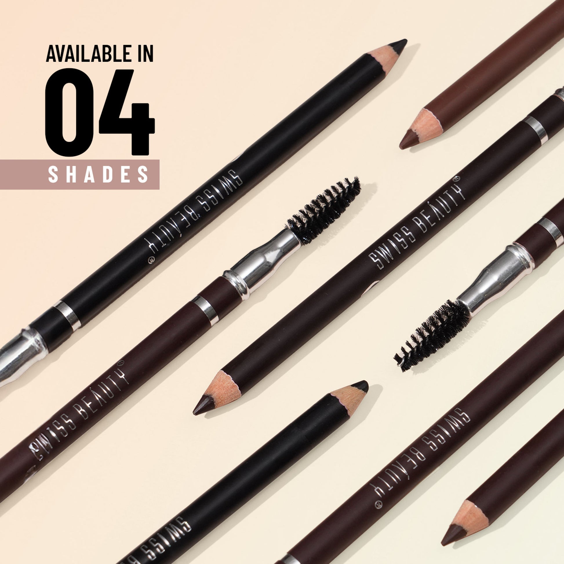 Swiss Beauty Brow Definer Pencil - 04 Black - Distacart