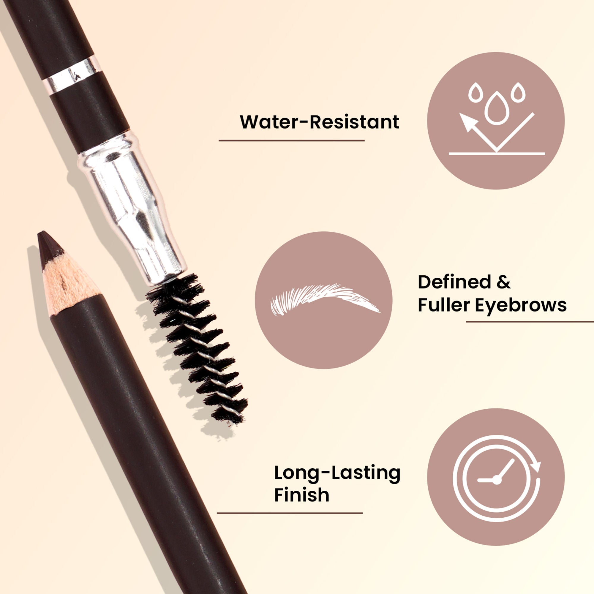 Swiss Beauty Brow Definer Pencil - 02 Coco Brown - Distacart