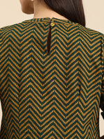 Thumbnail for All About You Women Green & Yellow Floral Embroidered Thread Work Pure Cotton Kurta - Distacart