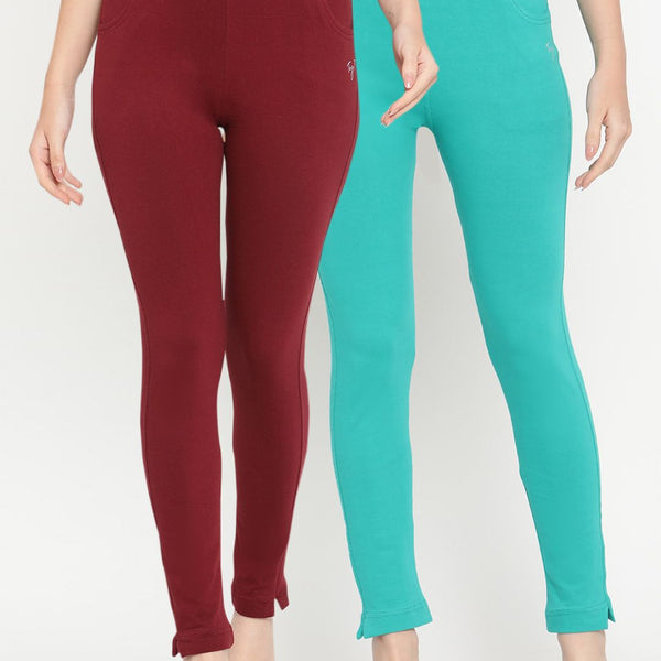 TAG 7 Women Pack Of 2 Ankle Length Leggings - Distacart