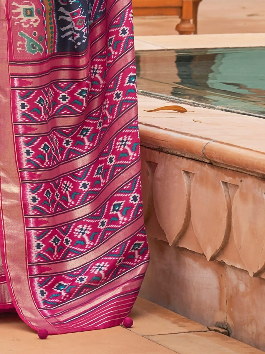 Anouk Ethnic Motifs Zari Patola Saree - Distacart