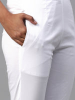 Thumbnail for ADA Women Sea Green & White Chikankari Embroidered Kurta with Trousers - Distacart