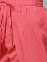 Thumbnail for ADA Women Pink Chikankari Embroidered Sustainable Kurti with Dhoti Pants - Distacart