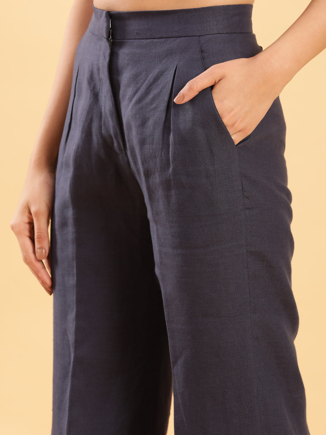 BohoJazz In Power Carbon Blue Tailored Waistcoat with Trousers Co-ord Set