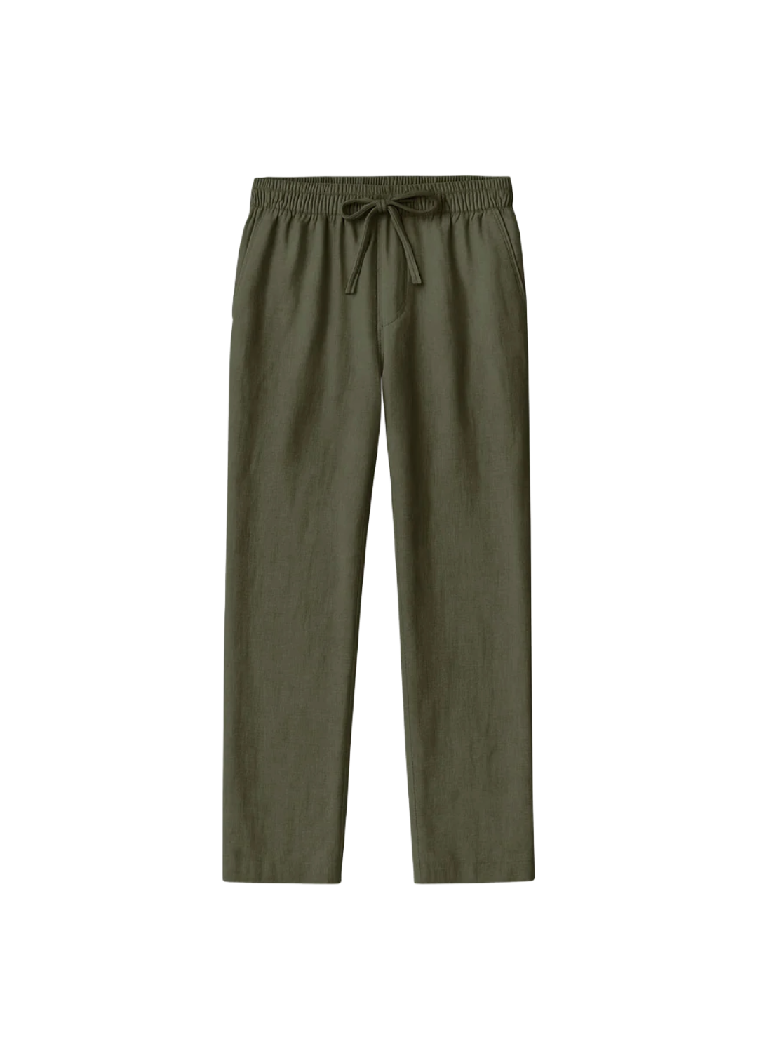 Fabmade Olive Green Cotton Linen Pajama For Men - Distacart