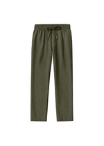 Thumbnail for Fabmade Olive Green Cotton Linen Pajama For Men - Distacart