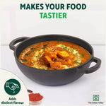 Thumbnail for The Indus Valley CASTrong Cast Iron Kadai ,Pre-seasoned, Nonstick, 100% Pure, Toxin-free, Induction, Spatula, 25.4 cm, 2.3L, 2.5kg