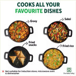 Thumbnail for The Indus Valley Super Smooth Cast Iron Kadai,Pre-seasoned, Nonstick, 100% Pure, Toxin-free, Spatula, 25.4cm, 2.5L, 2.4kg