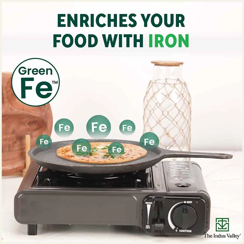 The Indus Valley CASTrong Cast Iron Cookware Set: Tawa+ Kadai (Wok model), Kitchen Set for Home, Pre-seasoned, 100% Pure, Toxin-free, Tadka Pan - Distacart