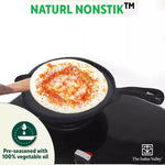 Thumbnail for The Indus Valley Super Smooth Cast Iron Tawa, Long Handle,Pre-seasoned, Nonstick, 100% Pure, Toxin-free, Induction,Spatula, 25.4cm, 1.8kg