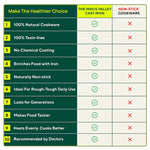 Thumbnail for The Indus Valley CASTrong Cast Iron Concave Tawa, Pre-seasoned, Nonstick, 100% Pure, Toxin-free, Spatula, 25.4cm, 1.9kg