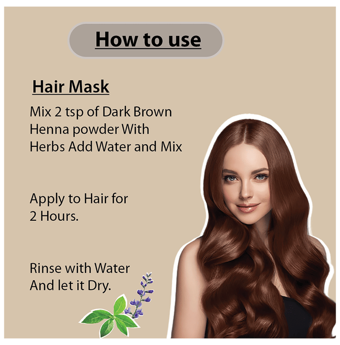 Minature Dark Brown Henna Powder
