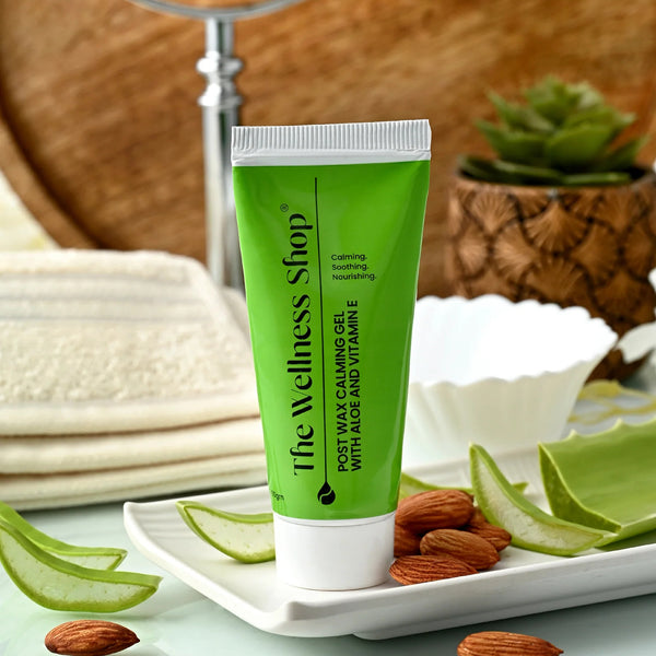 The Wellness Shop Post Wax Calming Gel with Aloe and Vitamin E - Distacart