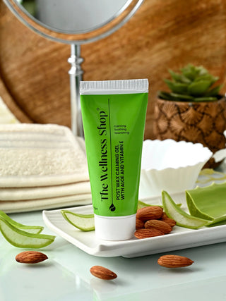 The Wellness Shop Post Wax Calming Gel with Aloe and Vitamin E - Distacart