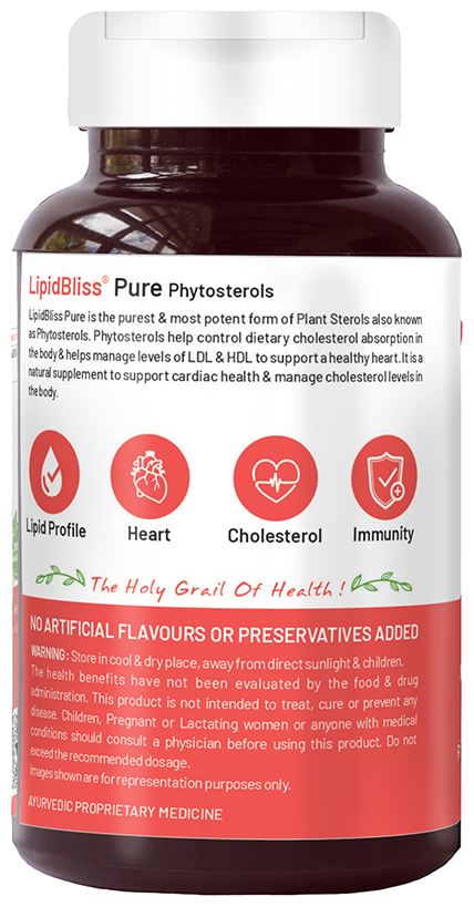 bliss welness heart health phytosterols high potency lipid support veg capsule