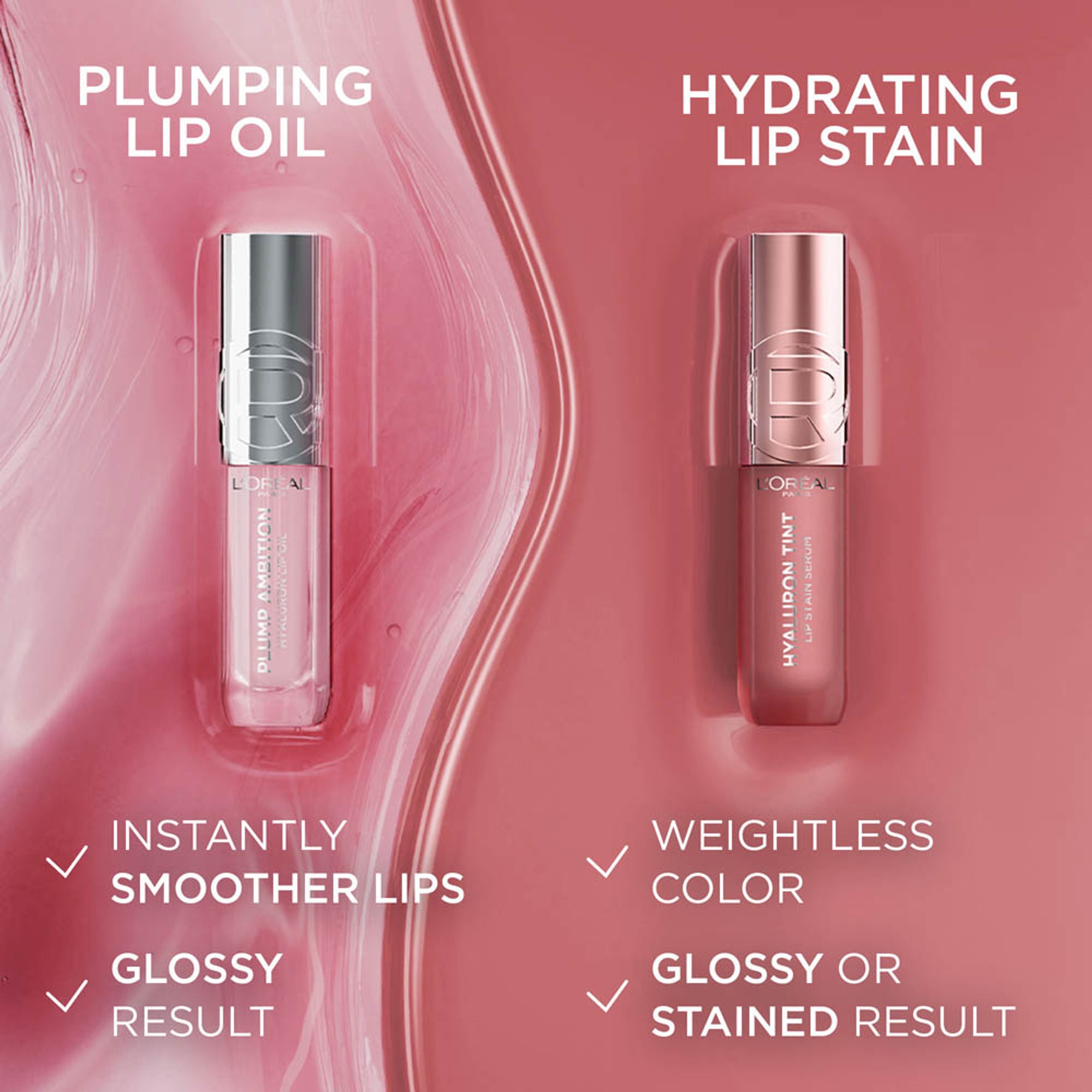 L'Oreal Paris Hyaluron Tint Lip Stain Serum Weightless Color - 635 Worth It Medium - Dista