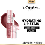 Thumbnail for L'Oreal Paris Hyaluron Tint Lip Stain Serum Weightless Color - 635 Worth It Medium