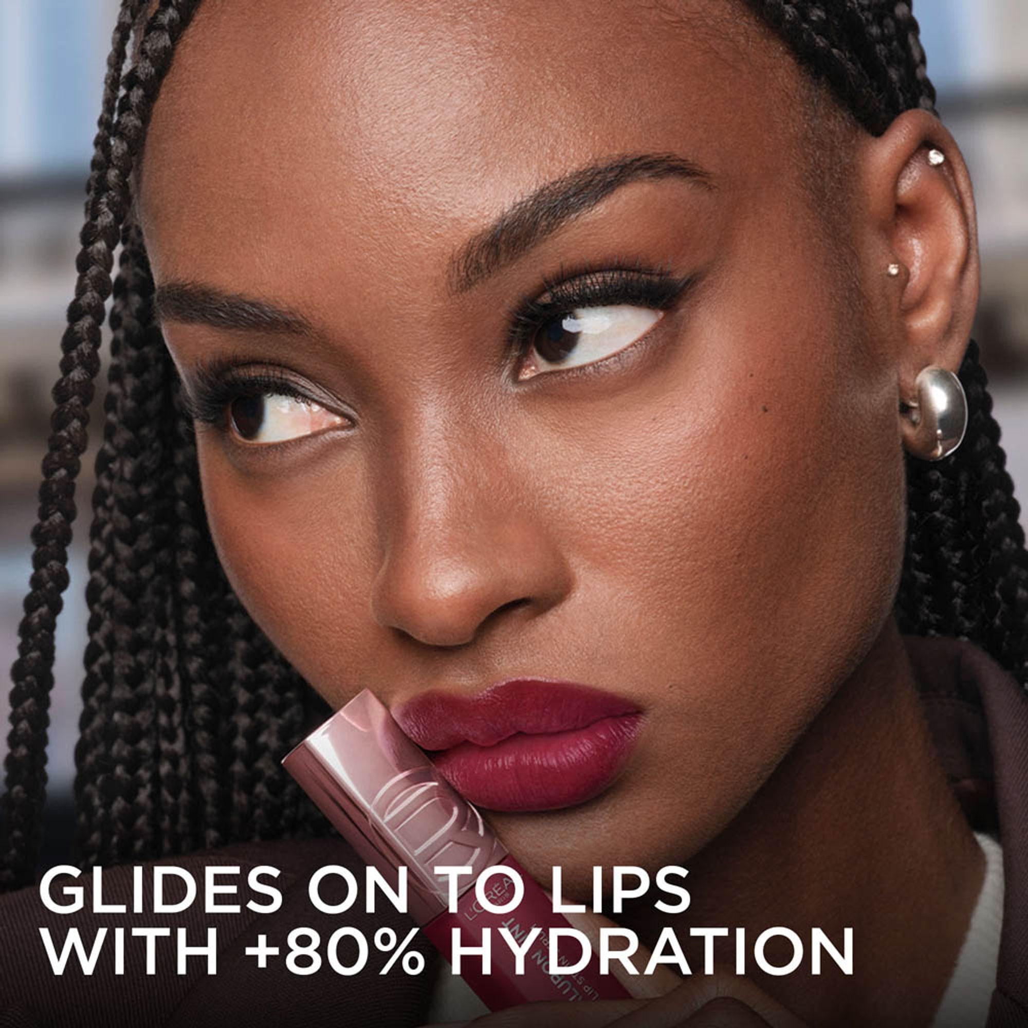 L'Oreal Paris Hyaluron Tint Lip Stain Serum Weightless Color - 635 Worth It Medium - Dista